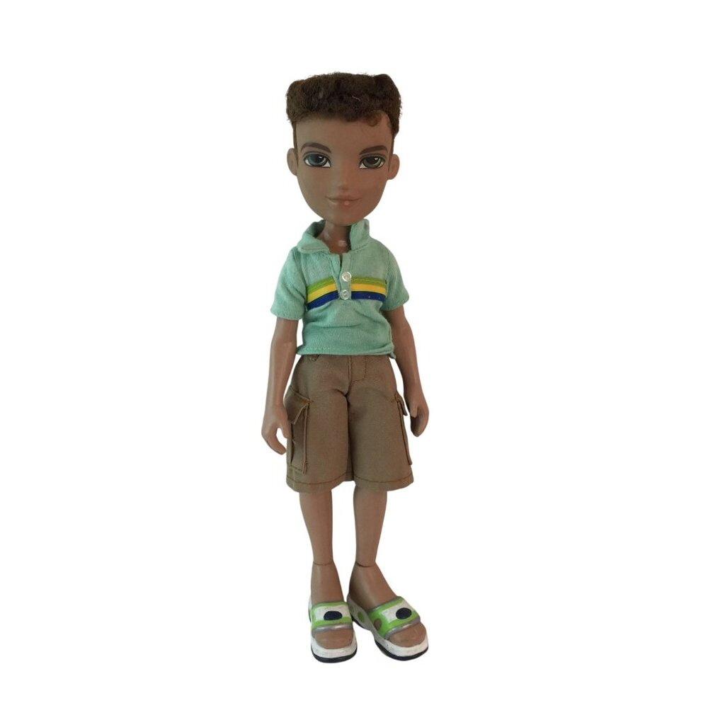 Vintage MGA Bratz Boyz Dylan Doll Blue Shirt‎ Khaki Shorts Sandals Shoes 2001